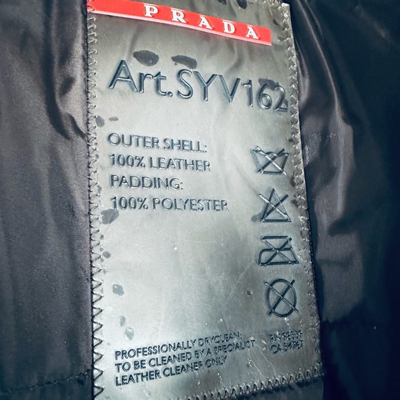 Prada Authentic Vintage 90s Rounded Collar Leather Jacket w/ Hidden Hood - Picture 6 of 13